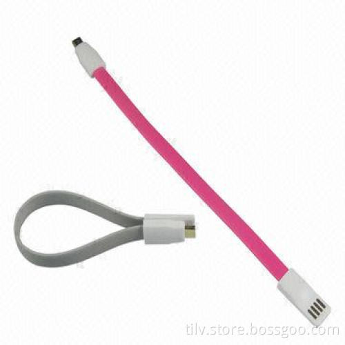 Convenient to carry magnetic cable for iPhone 5/flat colorful data line